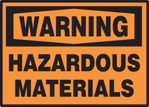 OSHA Warning Safety Label: Hazardous Material 3 1/2" x 5" Adhesive Vinyl 5/Pack - LCHL326VSP
