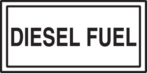 Safety Label: Diesel Fuel 3" x 7" Adhesive Dura-Vinyl - LCHL532