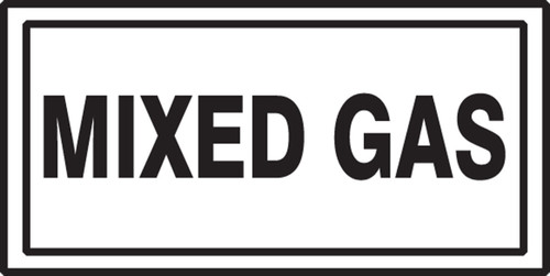 Safety Label: Mixed Gas 3" x 7" Adhesive Dura-Vinyl 1/Each - LCHL587
