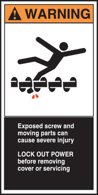 Electrical Safety Labels 6" x 3" Adhesive Vinyl - LECN375