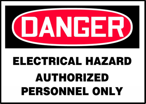 OSHA Danger Safety Label: Electrical Hazard - Authorized Personnel Only 3 1/2" x 5" - LELC023XVE