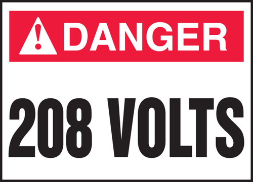 Electrical Safety Labels 3 1/2" x 5" Adhesive Vinyl 5/Pack - LELC206VSP