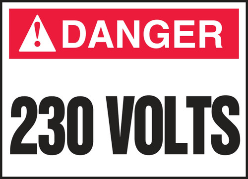 Electrical Safety Labels 3 1/2" x 5" Adhesive Dura Vinyl 1/Each - LELC210XVE