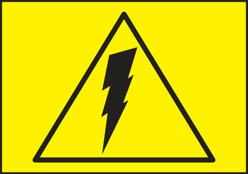 Safety Label: Electrical Hazard Graphic 3 1/2" x 5" Adhesive Dura Vinyl 1/Each - LELC535XVE