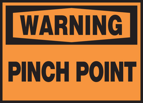 OSHA Warning Safety Label: Pinch Point 3 1/2" x 5" Adhesive Vinyl 5/Pack - LEQM308VSP
