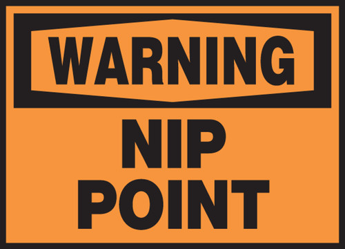 OSHA Warning Safety Label: Nip Point 3 1/2" x 5" Adhesive Vinyl 5/Pack - LEQM322VSP