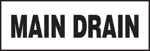 Safety Label: Main Drain 2" x 6" Adhesive Dura Vinyl 1/Each - LEQM502XVE