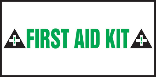 Safety Label: First Aid Kit 3" x 7" Adhesive Dura Vinyl 1/Each - LFSD522XVE