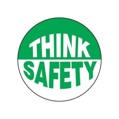 Hard Hat stickers: Think Safety 2 1/4" 10/Pack - LHTL196