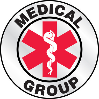 Emergency Response Reflective Helmet Sticker: Medical Group 2 1/4" Reflective Sheet - LHTL628