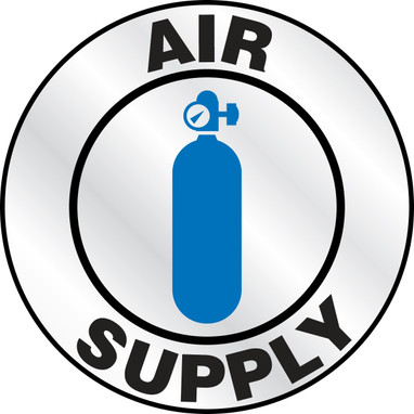 Emergency Response Reflective Helmet Sticker: Air Supply 2 1/4" Reflective Sheet 1/Each - LHTL635