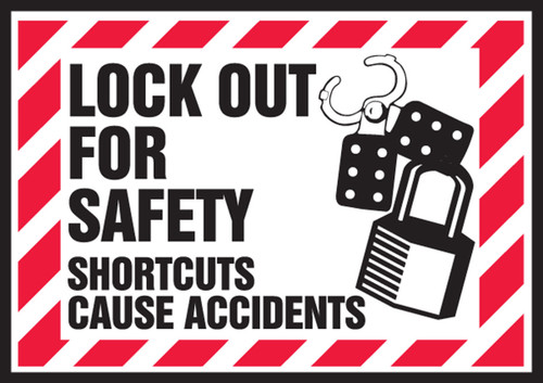 Lockout / Tagout Safety Labels 3 1/2" x 5" - LLKT501VSP