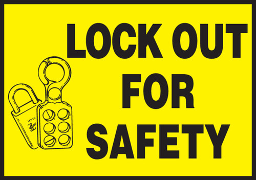 Lockout / Tagout Safety Labels 3 1/2" x 5" Adhesive Dura Vinyl 1/Each - LLKT508XVE
