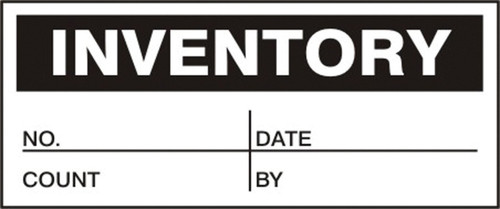 Production Control Labels: Inventory 1" x 2 1/4" Adhesive Vinyl 25/Pack - LPC825