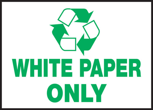 Safety Label: White Paper Only 3 1/2" x 5" Adhesive Dura Vinyl 1/Each - LRCY520XVE