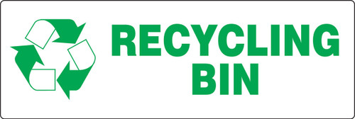 RECYCLE LABEL 4" x 12" Adhesive Dura Vinyl 1/Each - LRCY537XVE