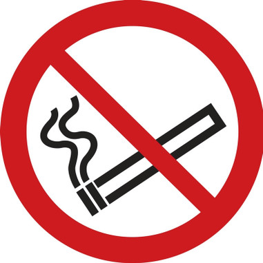 ISO Prohibition Safety Label: No Smoking (2011) 2" Adhesive Dura-Vinyl 10/Pack - LSGP6312