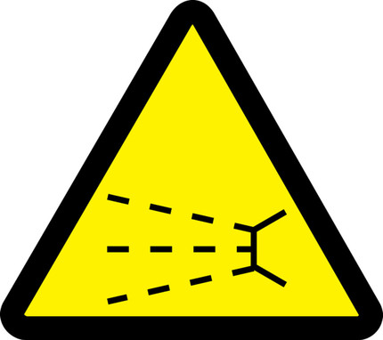 ISO Warning Safety Label: Splash Hazard - 2003/2011 8" Adhesive Dura-Vinyl 1/Each - LSGW1538