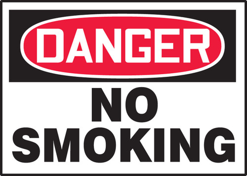 OSHA Danger Safety Label: No Smoking 3 1/2" x 5" - LSMK298XVE