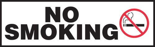 Safety Label: No Smoking 3" x 10" - LSMK575VSP