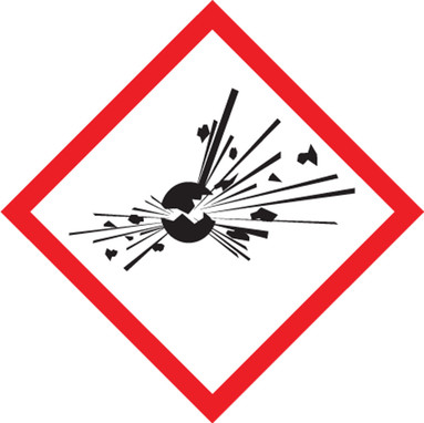 GHS Pictogram Label: Exploding Bomb 1" x 1" - LZH603PS2