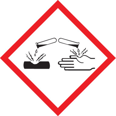 GHS Pictogram Label: Corrosion 1" x 1" - LZH604PS2