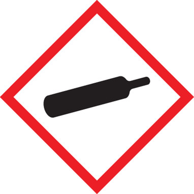 GHS Pictogram Label: Gas Cylinder 2" x 2" - LZH615PS2