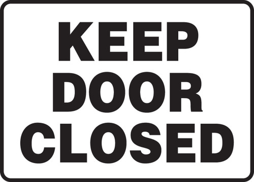 Safety Sign: Keep Door Closed 10" x 14" Adhesive Vinyl 1/Each - MABR500VS