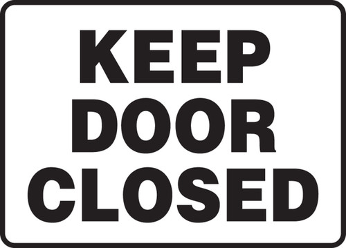 Safety Sign: Keep Door Closed 7" x 10" Accu-Shield 1/Each - MABR512XP