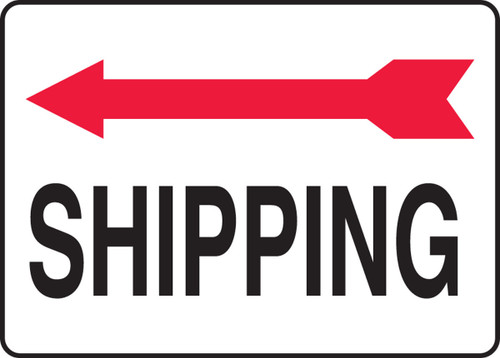 Safety Sign: (Left Arrow) Shipping 10" x 14" Plastic 1/Each - MADC513VP