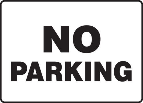 Safety Sign: No Parking 14" x 20" Plastic 1/Each - MADC864VP