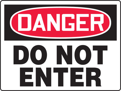 BIGSigns OSHA Danger Safety Sign: Do Not Enter 24" x 36" Plastic 1/Each - MADM125VP