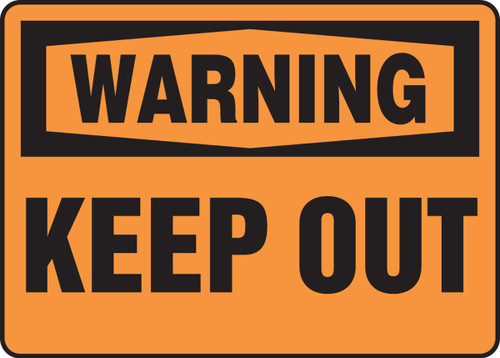 OSHA Warning Safety Sign: Keep Out 7" x 10" Aluminum 1/Each - MADM311VA
