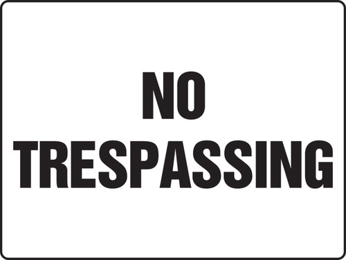 Really BIGSigns: No Trespassing 24" x 36" Aluminum 1/Each - MADM501VA