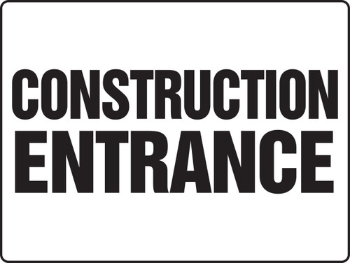 Really BIGSigns: Construction Entrance 24" x 36" Plastic - MADM522VP