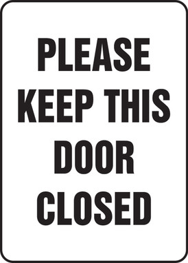 Safety Sign: Please Keep This Door Closed 14" x 10" Accu-Shield 1/Each - MADM574XP