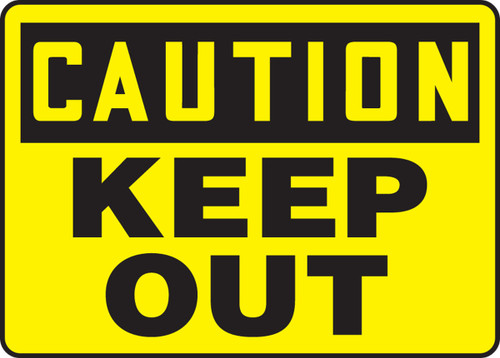 OSHA Caution Safety Sign: Keep Out 10" x 14" Dura-Fiberglass 1/Each - MADM608XF