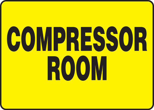 Safety Sign: Compressor Room 10" x 14" Dura-Plastic 1/Each - MADM933XT