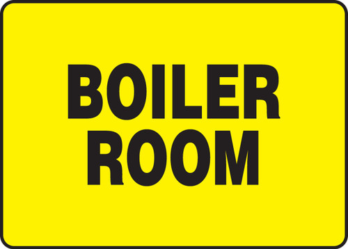 Safety Sign: Boiler Room 10" x 14" Adhesive Vinyl 1/Each - MADM935VS