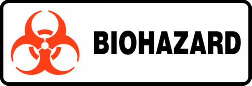 Safety Sign: Biohazard 4" x 12" Plastic 1/Each - MBHZ511VP