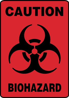 OSHA Caution Safety Sign: Biohazard 14" x 10" Aluma-Lite 1/Each - MBHZ522XL