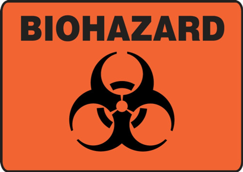 Safety Sign: Biohazard 7" x 10" Aluma-Lite 1/Each - MBHZ527XL