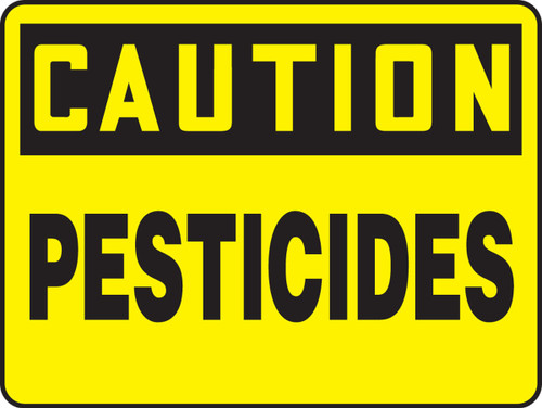 OSHA Caution Safety Signs: Pesticides 10" x 14" Aluminum 1/Each - MCAW614VA