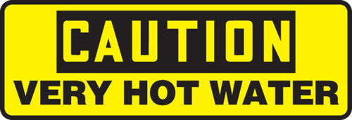 OSHA Caution Safety Sign: Very Hot Water 4" x 12" Dura-Fiberglass 1/Each - MCAW623XF
