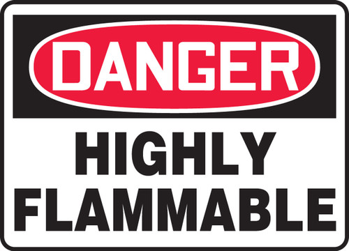 OSHA Danger Safety Sign: Highly Flammable 10" x 14" Accu-Shield 1/Each - MCHG070XP