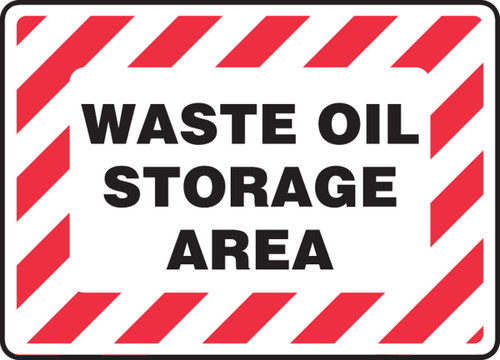 Safety Sign: Waste Oil Storage Area 10" x 14" Accu-Shield 1/Each - MCHG506XP