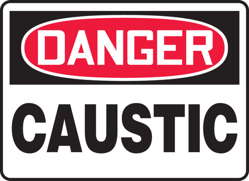 OSHA Danger Safety Sign: Caustic English 10" x 14" Accu-Shield 1/Each - MCHL010XP