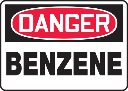 OSHA Danger Safety Sign: Benzene 10" x 14" Aluma-Lite 1/Each - MCHL012XL