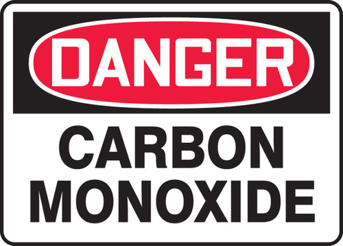 OSHA Danger Safety Sign: Carbon Monoxide 10" x 14" Accu-Shield 1/Each - MCHL117XP