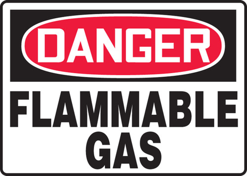 OSHA Danger Safety Sign: Flammable Gas 7" x 10" Dura-Plastic 1/Each - MCHL152XT